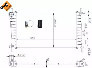WILMINK GROUP wg1722859 -  Радиатор, охлаждение двигателя
